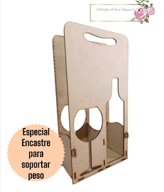 Porta Vino y Copa estilo Sobre