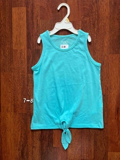 Blusa aqua sin mangas
