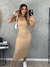vestido mid bege