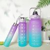 KIT 3 GARRAFAS DE ÁGUA MOTIVACIONAL BOOGLEE 2 LITROS 800ML 200ML