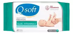 Q-soft Premium Toallitas Húmedas Aloe Y Vitamina E X 40 Ud