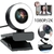 Webcam Full HD 1080P 2K com Microfone e Iluminação LED Ring Light Verde