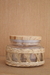 Pote Vidro c/ tampa em Madeira Sisal 350ml