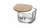 Saleiro de Vidro com Tampa de Bambu Basic 10cm x 10cm x 8cm - Wolff - comprar online