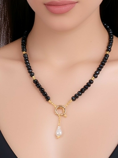 Colar de Cristal Azul Marinho #16 - comprar online