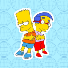 Calco Bart y Milhouse