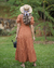 Vestido Tulipa Manga Bufante - Marrom - comprar online