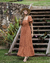 Imagem do Vestido Tulipa Manga Bufante - Marrom