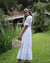 Vestido Tulipa Manga Bufante - Off White
