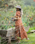 Vestido Tulipa Manga Bufante - Marrom - loja online