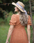 Vestido Tulipa Manga Bufante - Marrom - loja online