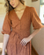 Vestido Margarida Midi - Marrom - comprar online