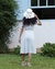 Vestido Cravo Botões - Azul Claro - loja online