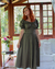 Vestido Midi Dália - Verde Militar - comprar online