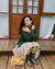 Imagem do Cardigan Tricot Verde Militar