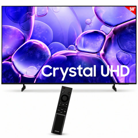 Smart TV LED 50" Samsung, Crystal 4K Ultra HD, 2025, Tizen, Wi-Fi, Bluetooth, Preto - CU7090