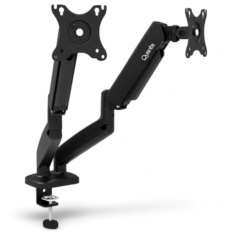 Suporte de Mesa Articulado Quanta Duplo, Para Dois Monitor, 13" a 27" Polegadas, Preto - QTSAM810