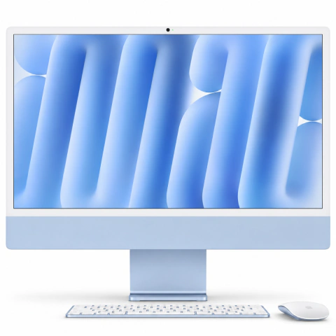 Apple iMac, Chip M4 da Apple com CPU de 8 Núcleos, GPU de 8 Núcleos, Neural Engine de 16 Núcleos, 16GB RAM, SSD de 256GB, MWUC3LL