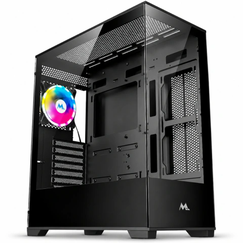 Gabinete Gamer Mtek, Mid Tower, ATX, Lateral e Frontal em Vidro Temperado, 1 Cooler Fan ARGB - MCG-AIR01
