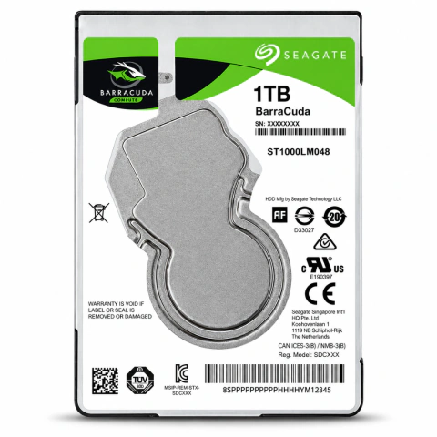 HD Seagate Barracuda Notebook 1TB, 2,5", SATA III, Rotação 5400RPM, Cache 128MB, Prata - ST1000LM048