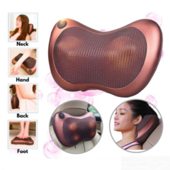 Almohada Masajeador Cuello Cervical 12v 220v Auto Casa - estoycomprando