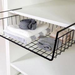 Organizador Negro Alacena Alzada Colgante Estante Metal Reforzado - comprar online