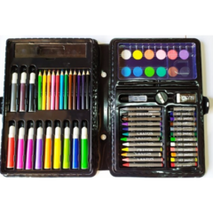 Valija Para Niños 68 Piezas Lapices Crayones Acuarelas - estoycomprando