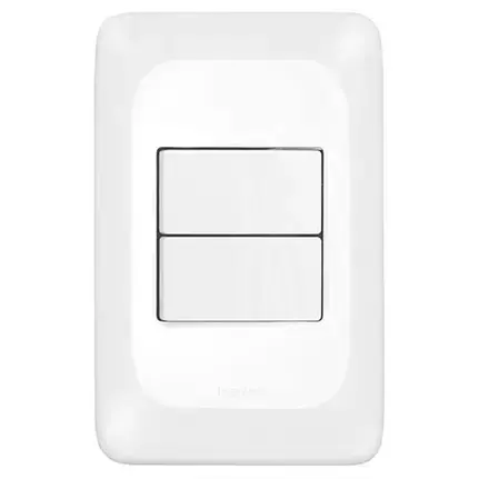 2 INTERRUPTORES SIMPLES 4X2 10A 250V ~ PIAL POP LGX101