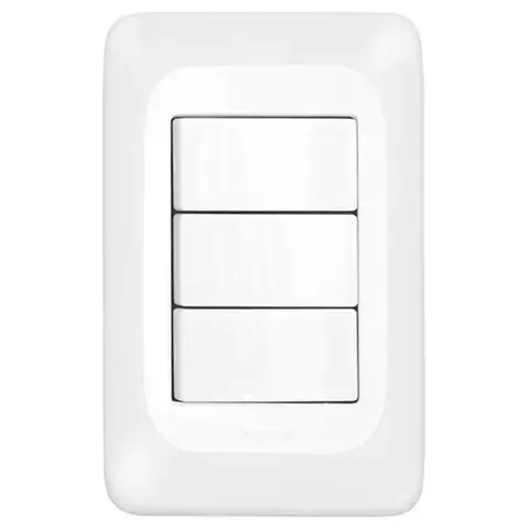 3 INTERRUPTORES SIMPLES 4X2 10A 250V~PIAL POP LGX111