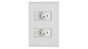 CONJUNTO 2 TOMADAS 2P+T 10A 250V~LIZ BRANCA TRAMONTINA