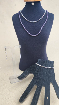 Trio Elegante Cristais em aço - comprar online