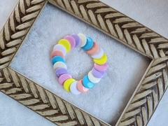 Doçura em Cores: Pulseiras com Contas Achatadas Candy Color - comprar online