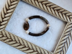 Elegância Terrosa: Pulseira Marrom Mesclado - comprar online
