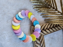 Doçura em Cores: Pulseiras com Contas Achatadas Candy Color