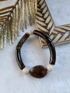 Elegância Terrosa: Pulseira Marrom Mesclado