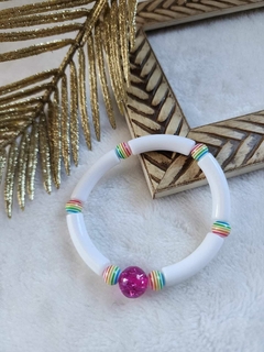 Elegância Atemporal: Pulseira Branca Color