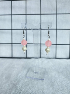 Brinco Primavera: Delicadeza em Rosa Bebê e Creme - comprar online