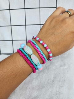 Conjunto de 6 Pulseiras em Miçangas - comprar online
