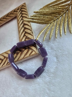 Pulseira Elegância em Pedra Natural Roxa