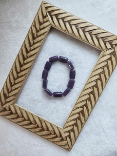 Pulseira Elegância em Pedra Natural Roxa - comprar online