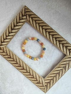 Pulseira Arco-Íris em Pedras Naturais na internet