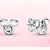 Brinco Minnie Mickey Zircônia em Prata 925 - comprar online