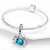 Berloque Pingente Carangueijo Murano Azul Mar Prata 925 - comprar online