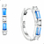 Brinco Argola Zircônia Azul Prata 925