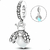 Berloque Charms Pingente Vagalume Fluorescente Prata 925