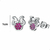 Brinco Minnie Zircônia Rosa em Prata 925 - Difinity