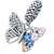 Berloque Charms Pingente Borboleta Flores Prata 925 - comprar online