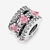 Berloque Charms Separador Cravejado Coração Rosa Prata 925 - comprar online