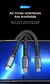 Cable de carga rápida transparente 3 en 1, 100w, tipo C, Usb, 6A - tienda online