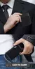 Cartera inteligente Rfid para hombre y mujer, tarjetero de Metal delgado, billetera minimalista Pop Up, monedero pequeño negro de Metal - FUNDACION PORTAL MAGICO